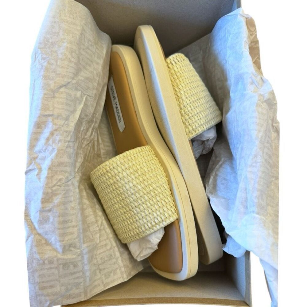 Steve Madden Leigh Natural Sandals Size 10 - Run Small - Picture 13 of 13